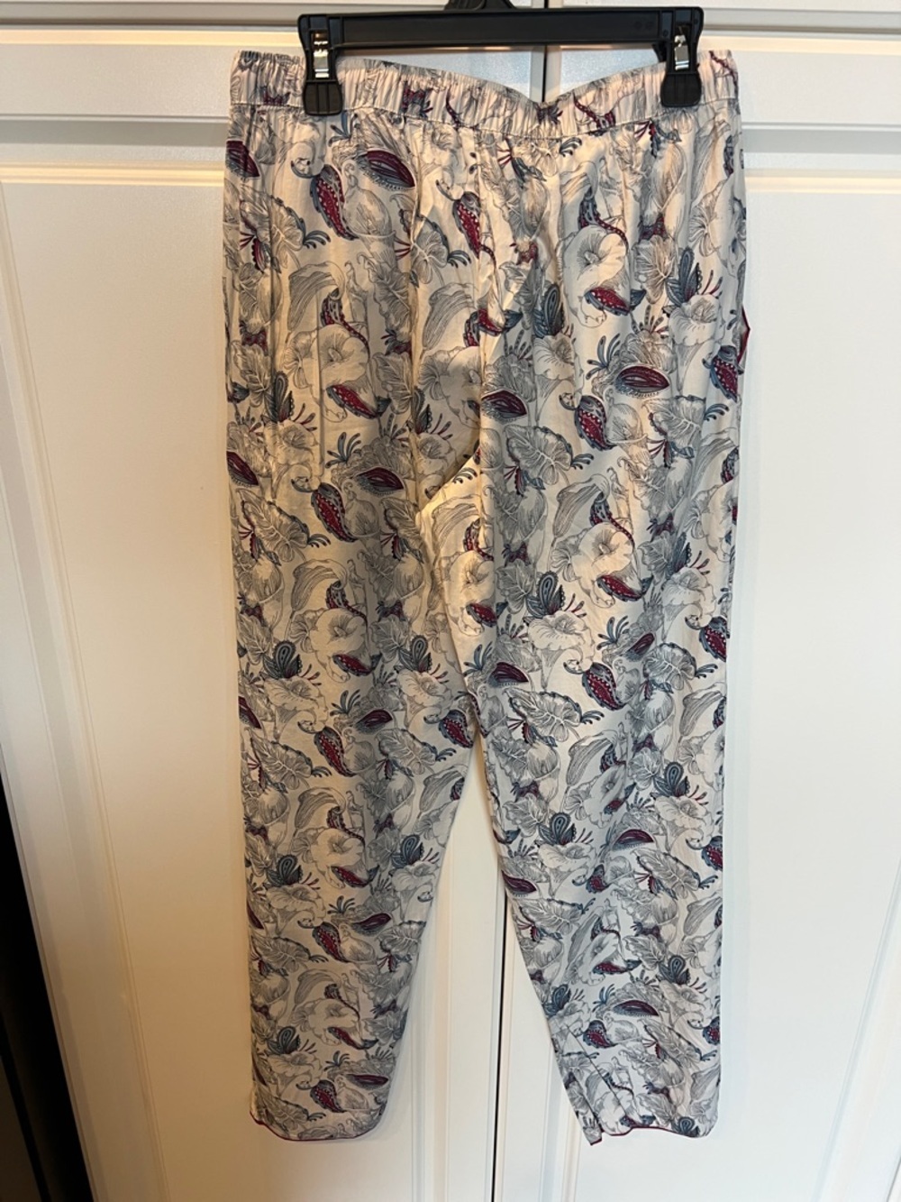 Cyberjammies Cream Floral Pajama Pants with Magenta Drawstring US Size 6 - Picture 5 of 9